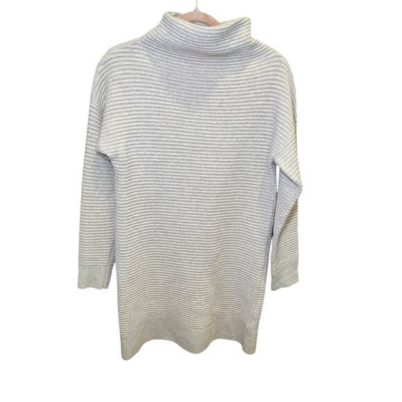 Madewell Women Small Skyscraper Sweater Dress Funnel‎ Neck Ribbed Merino Wool - Picture 3 of 13